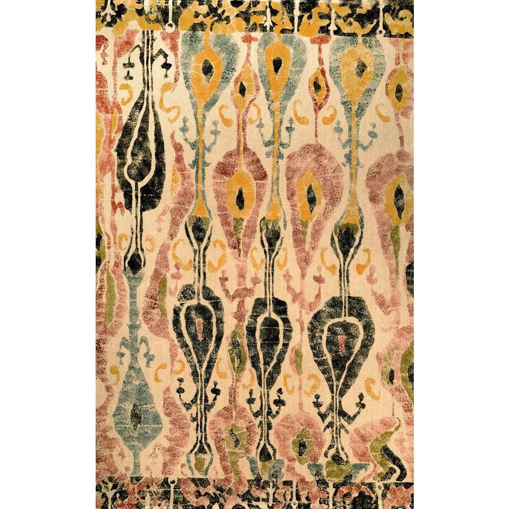 nuLOOM Paisley Natural 5 ft. x 8 ft. Area RugNCNT16A508 The Home Depot