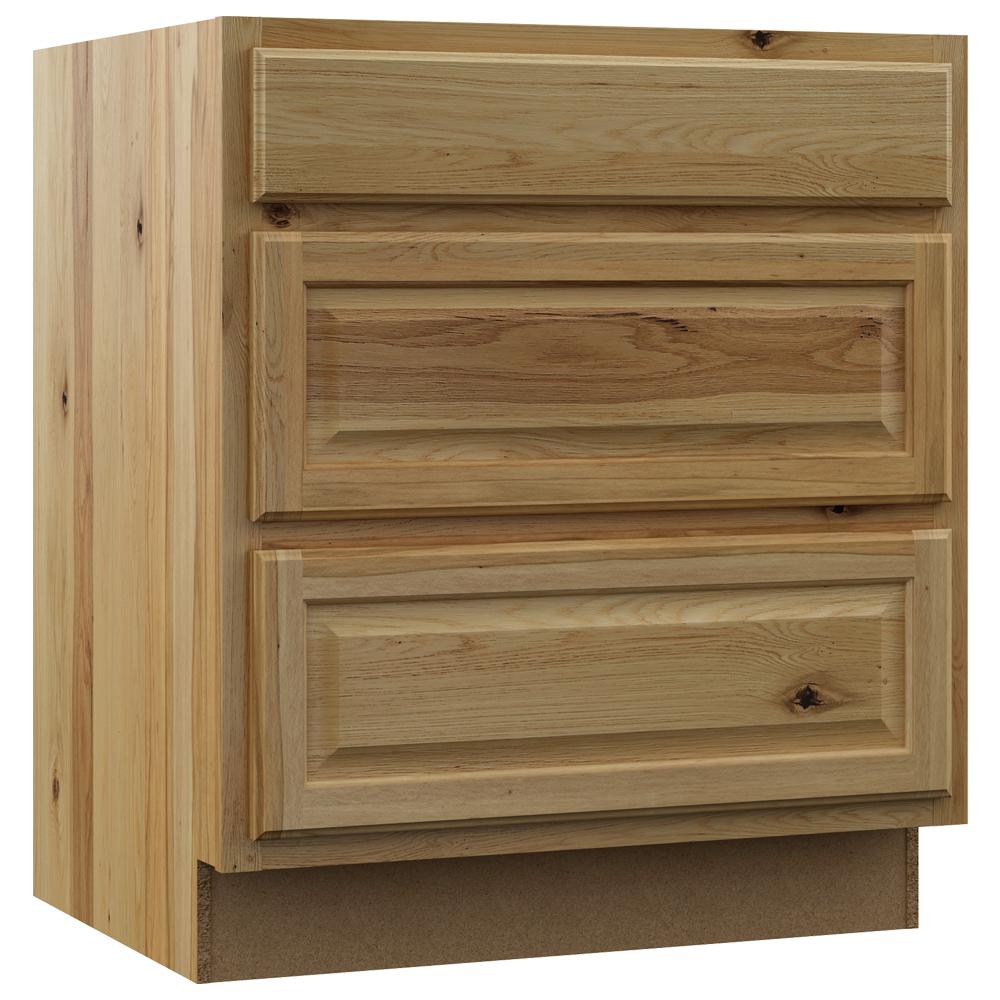 Hampton Bay Hampton Assembled 30x34 5x24 In Pots And Pans Drawer Base Kitchen Cabinet In Natural Hickory