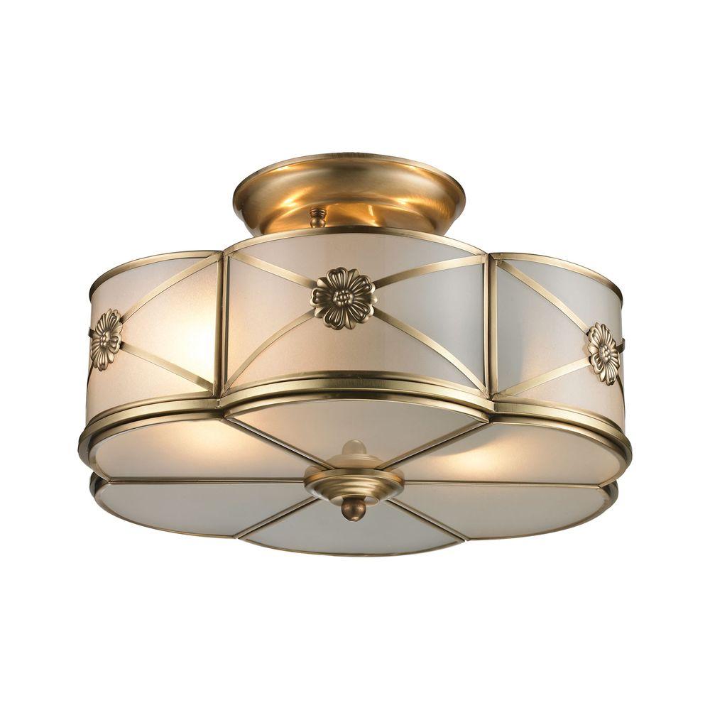 An Lighting Preston 2 Light Brushed Br Semi Flush Mount Tn An Lighting Preston 2 Light Brushed Br Semi Flush Mount