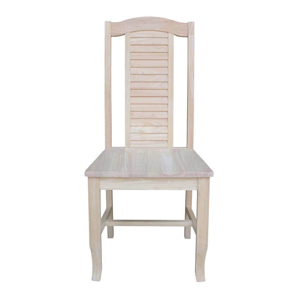 International Concepts Seaside Unfinished Solid Wood Chair (Set of 2)-C