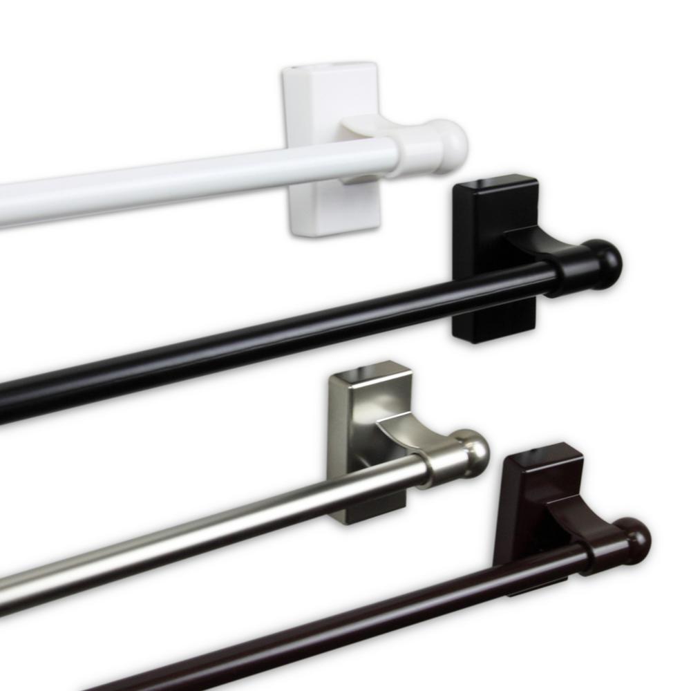 28 In To 48 In 7 16 In Magnetic Rod Set Of 2 Black Hmag28