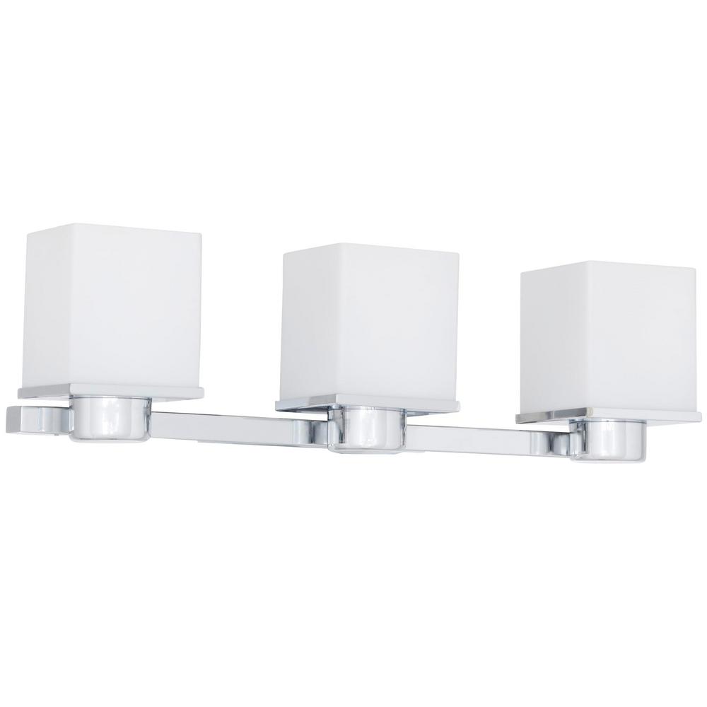 Volume Lighting Sharyn 3 Light 8 In Chrome Indoor Bathroom Vanity Wall Sconce Or Mount With Frosted Glass Square Rectangle Shades 1153 The Home Depot - Home Depot Wall Sconces Bathroom Volume Lighting Sharyn 3 Light 8 In Chrome Indoor Bathroom Vanity Wall Sconce Or Mount With Frosted Glass Square Rectangle Shades 1153 The Home Depot - Home Depot Wall Sconces Bathroom