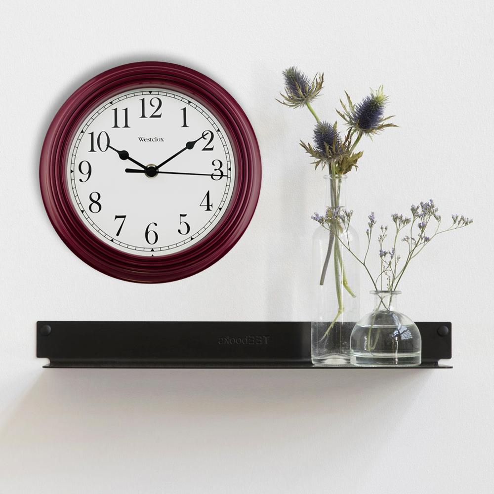 Westclox 9 In. Simplicity Wall Clock With Bezel And Burgundy-46983 ...