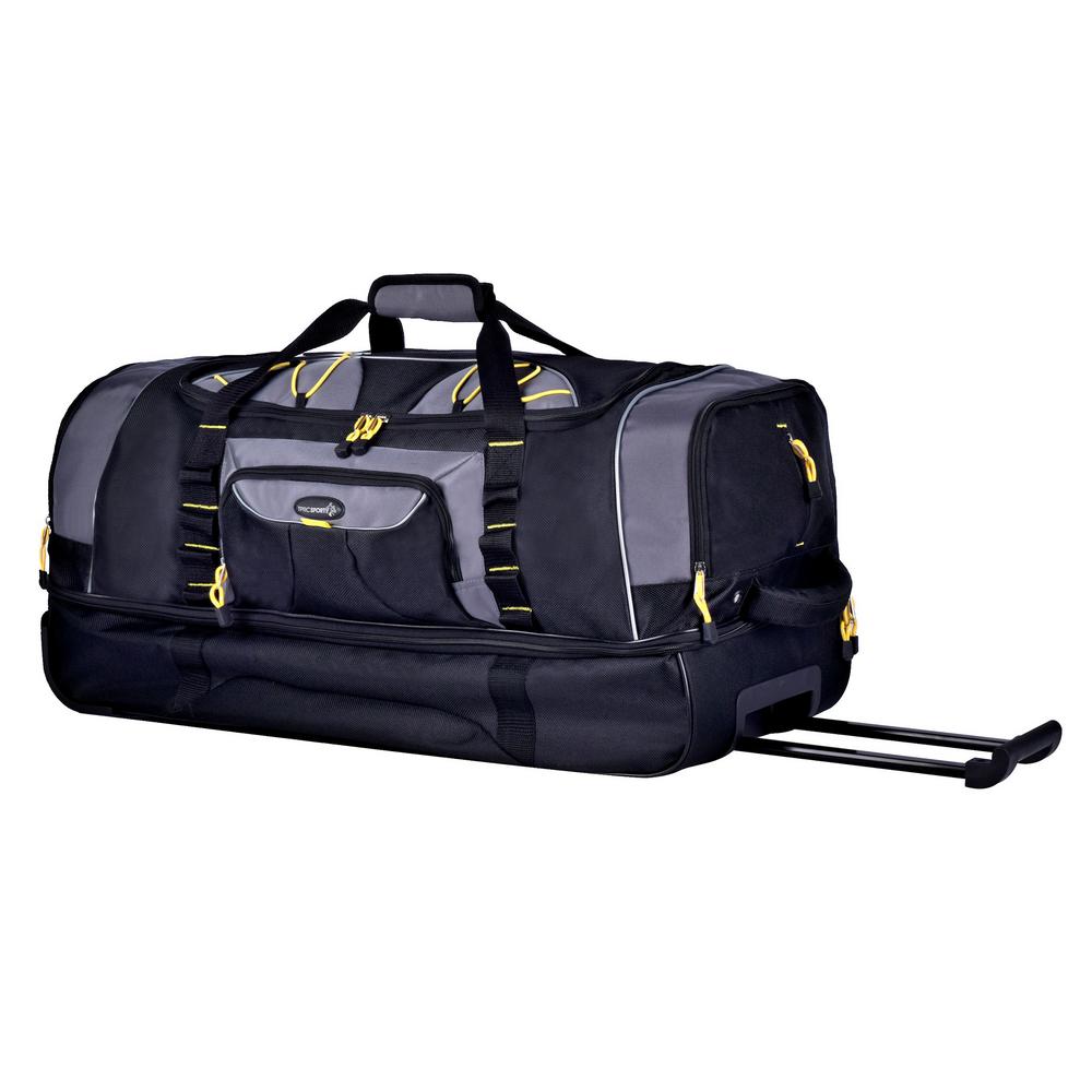 rolling duffle bag with shoe compartment