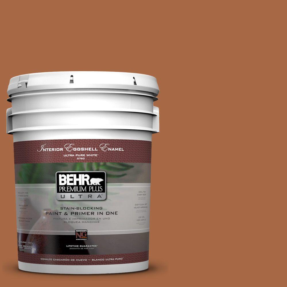 BEHR Premium Plus Ultra 5 gal. PPU316 Maple Glaze Eggshell Enamel Interior Paint and Primer in