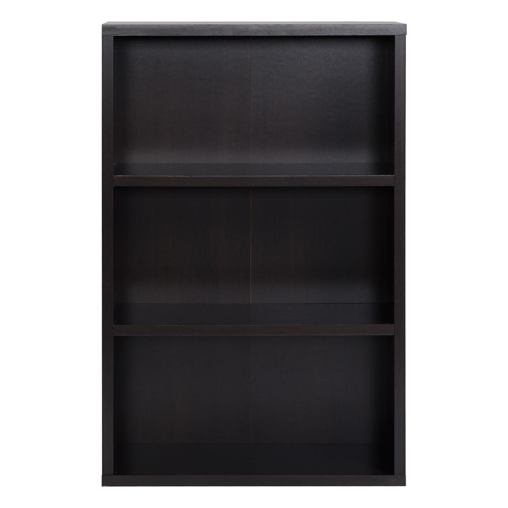 Homestar 48 in. Espresso Brown 3Shelf MDF Standard BookcaseBKC