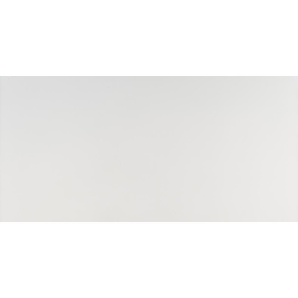 White Each Porcelain Tile The Home Depot Glacier Peak 12 In X 24 Glazed Porcelain Floor And Wall Tile