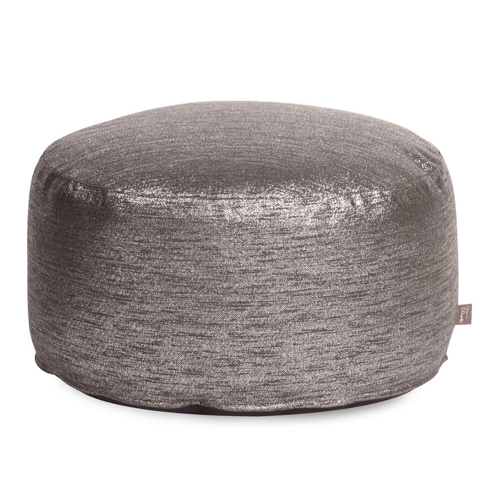 Foot Pouf Glam Zinc Grey Ottoman871236 The Home Depot