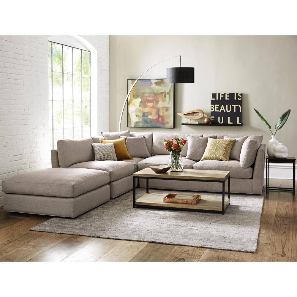 Home Decorators Collection Griffith Sugar Shack Putty Sectional9615600210  The Home Depot