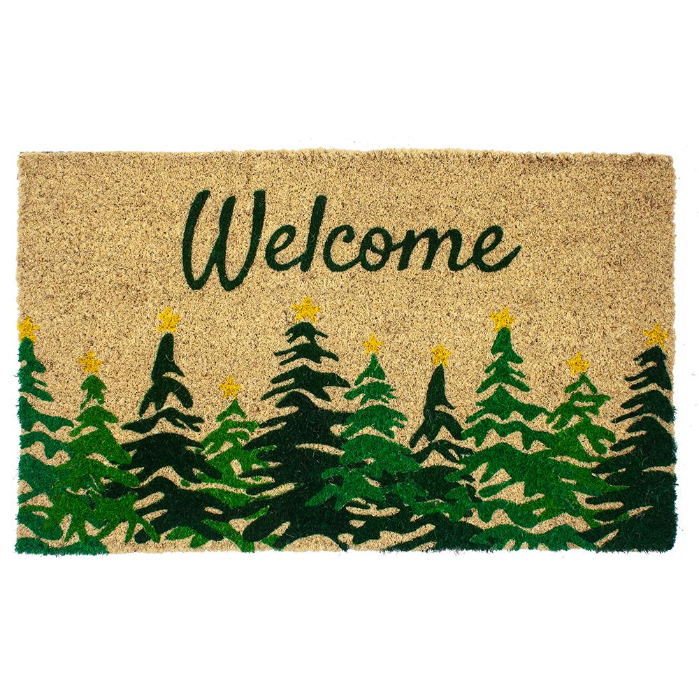 Entryways Winter Fir Coir 28 In X 17 In Door Mat With Backing