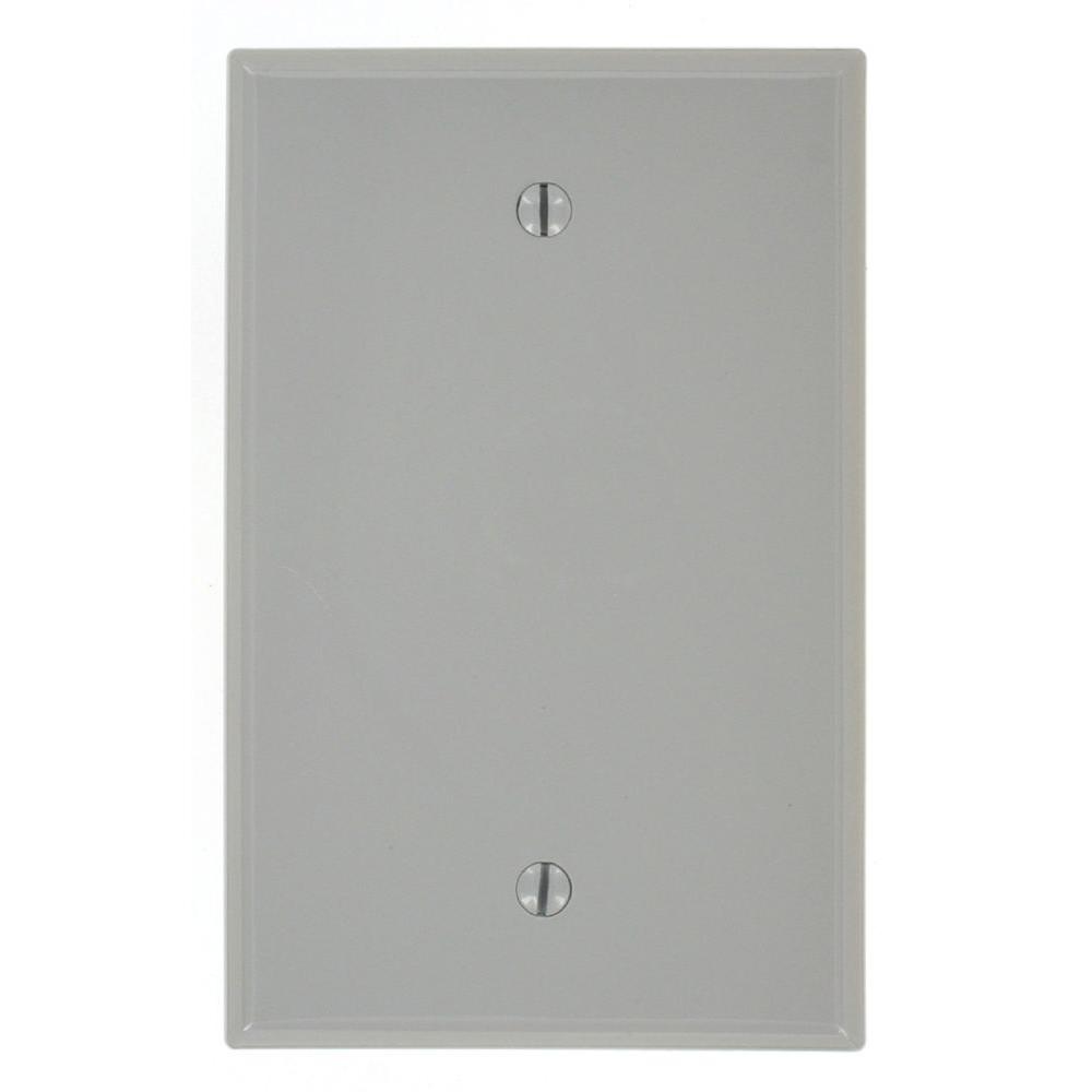 Leviton 1 Gang Midway Blank Nylon Wall Plate Gray Leviton 1 Gang Midway Blank Nylon Wall Plate Gray