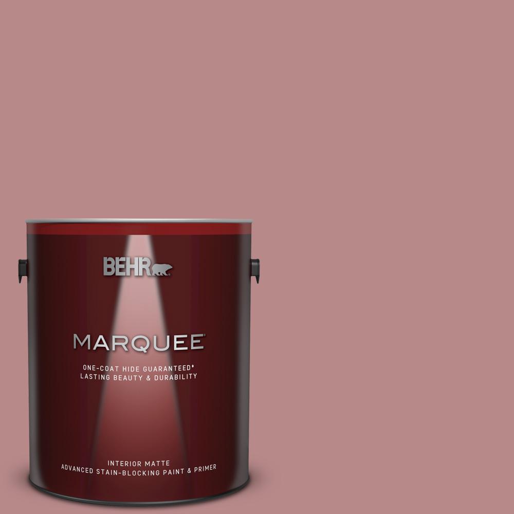 Behr Marquee 1 Gal 150f 4 Victorian Mauve Matte Interior Paint And Primer In One