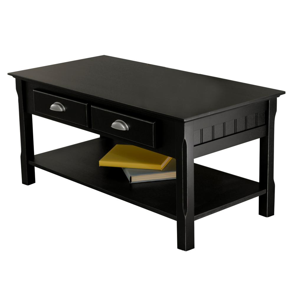 Winsome Wood Timber Black Coffee Table 20238 The Home Depot Winsome Wood Timber Black Coffee Table 20238 The Home Depot