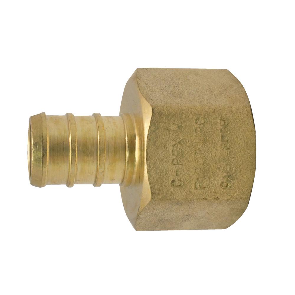 Apollo 12 In Brass Pex Barb X 12 In Female Pipe Thread Adapter Jar 25 Pack Apxfa1225jr 