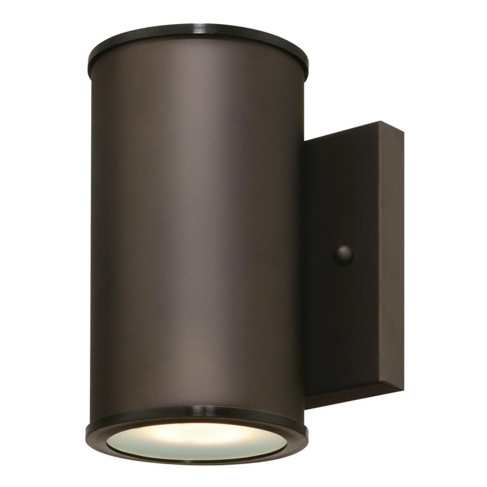 Westinghouse Outdoor Wall Lighting The Home Depot Mayslick 1 Light Oil Rubbed Bronze Outdoor Integrated Led Wall Mount Cylinder