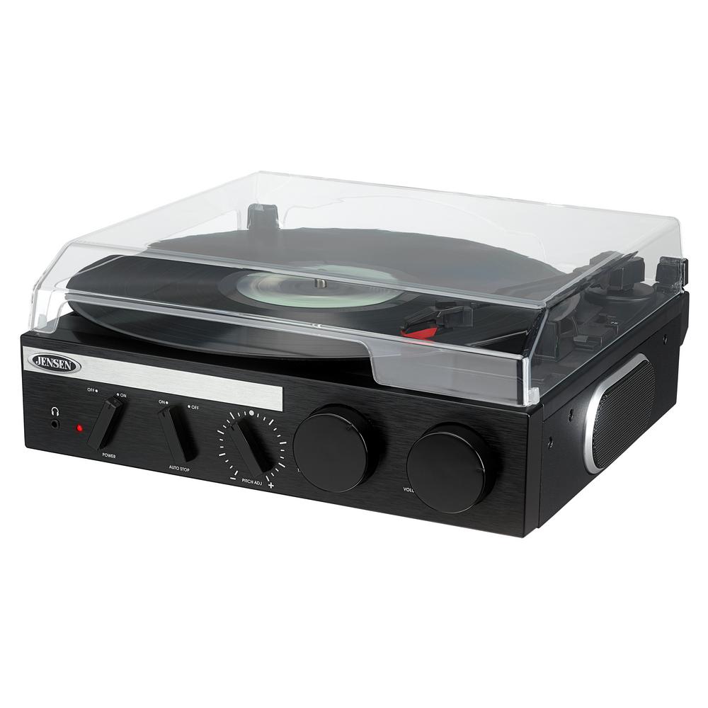 jensen record player with speakers