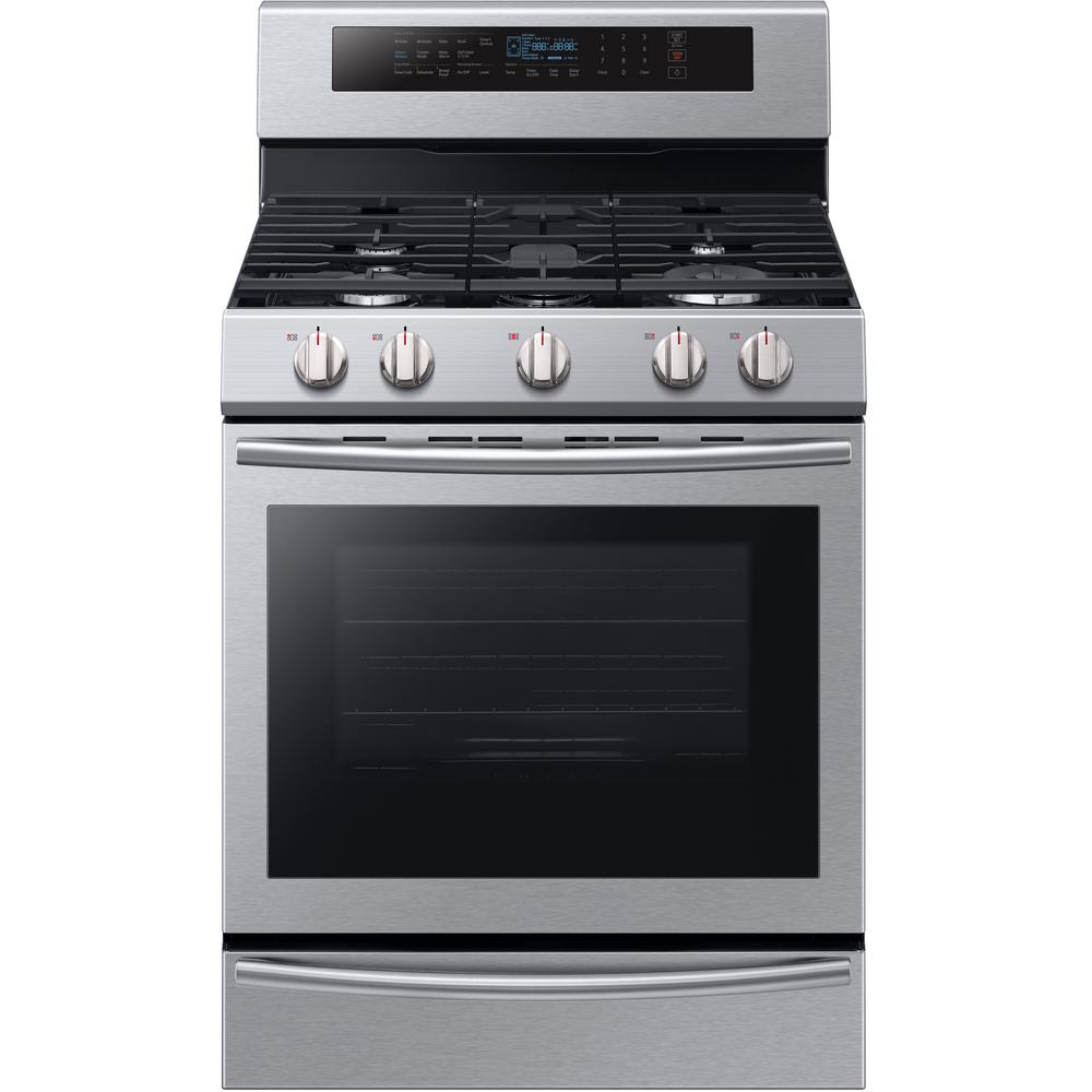 Samsung 30 In 5 8 Cu Ft Single Oven Gas Range With Self 5 8 Cu Ft Single Oven Gas Range