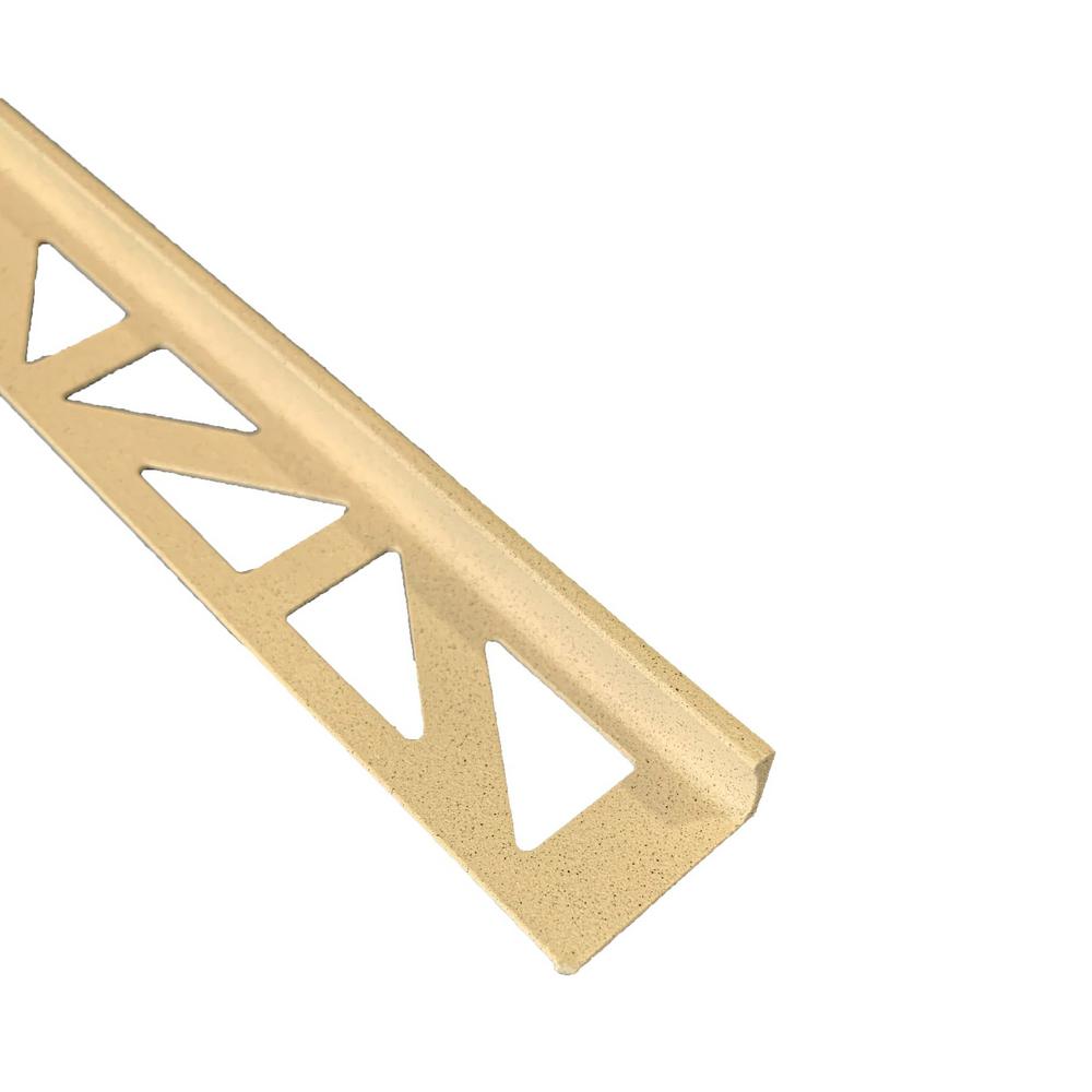DURAL Durosol Profile 3/8 in. L Angle Textured Beige Metal Tile Edge Trim