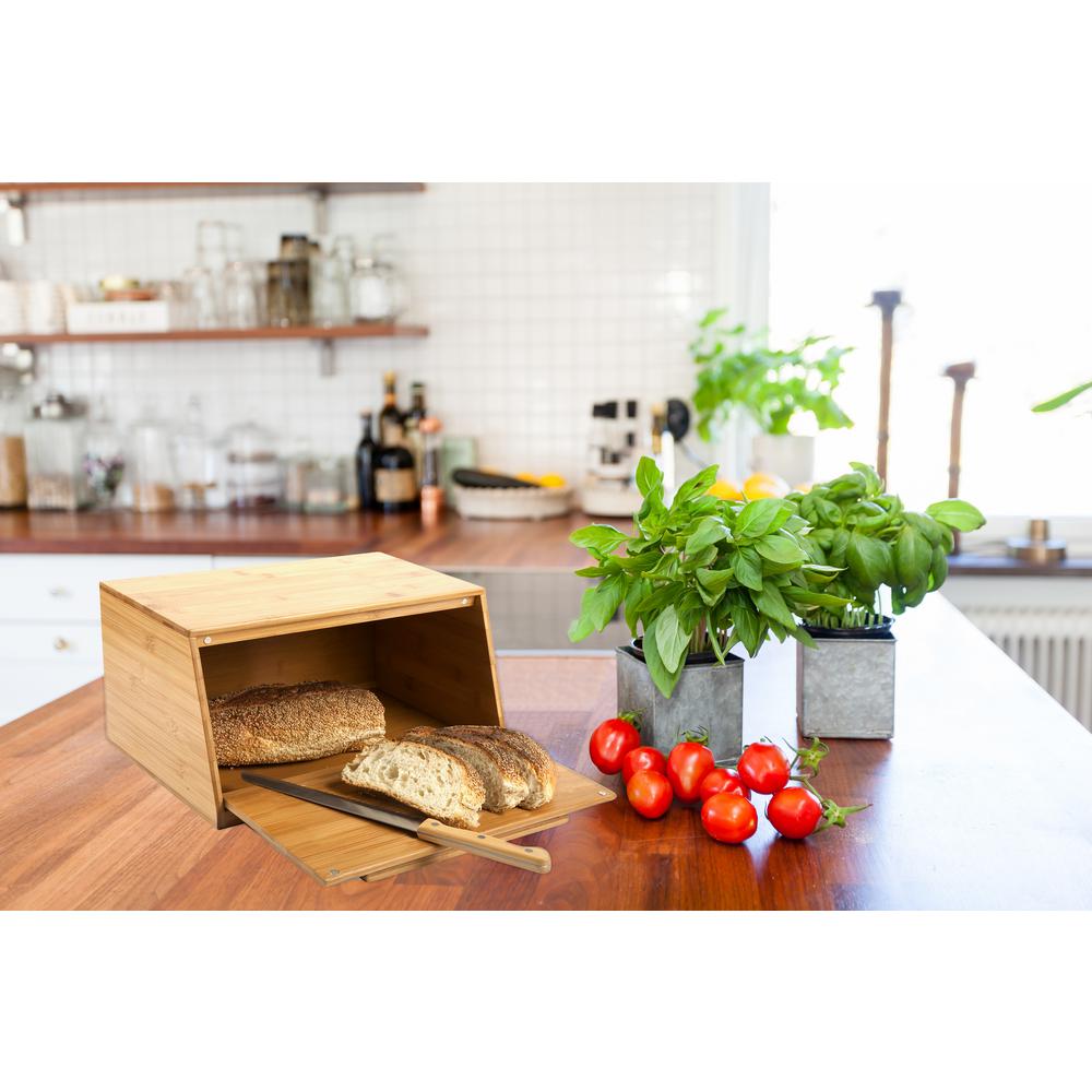 Core Bamboo Bamboo Bread Box Bb176 The Home Depot