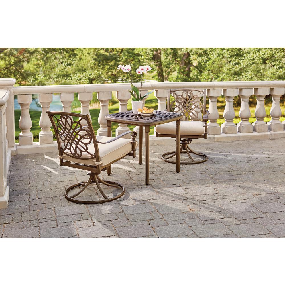 Hampton Bay Cavasso Square Metal Outdoor Bistro Table 171 410 Bt