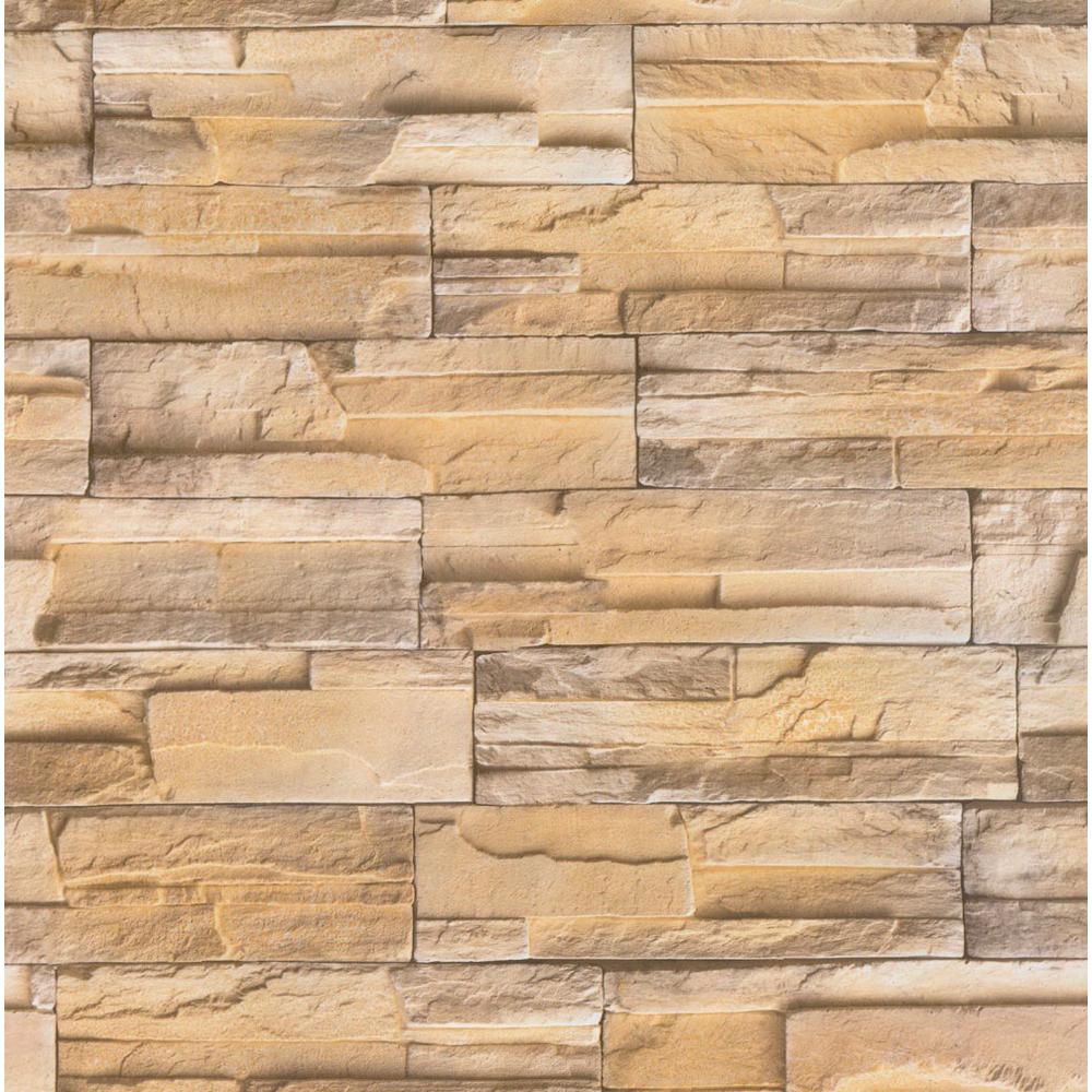 Decowall Madrid Bronze Brick Stone Peel and Stick 3D Effect Self