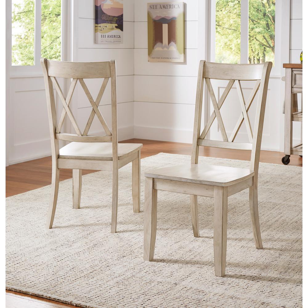 HomeSullivan Sawyer Antique White Wood X-Back Dining Chair ... on {keyword}