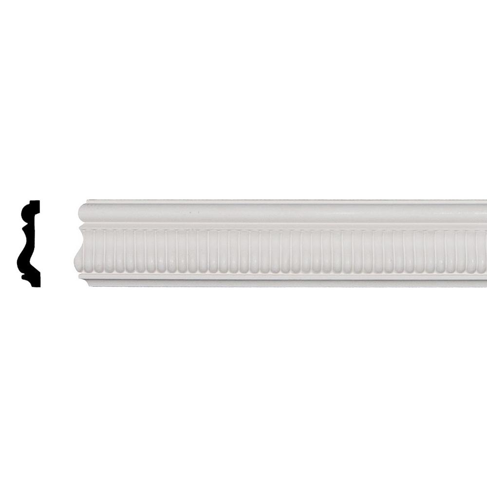 Ekena Millwork 1 in. x 31/4 in. x 96 in. Polyurethane Nevio Chair Rail