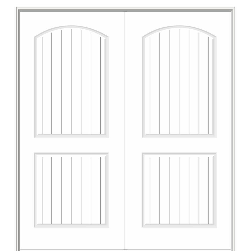 Mmi Door 72 In X 80 In Smooth Cashal Both Active Solid Core Primed Molded Composite Double Prehung Interior Door