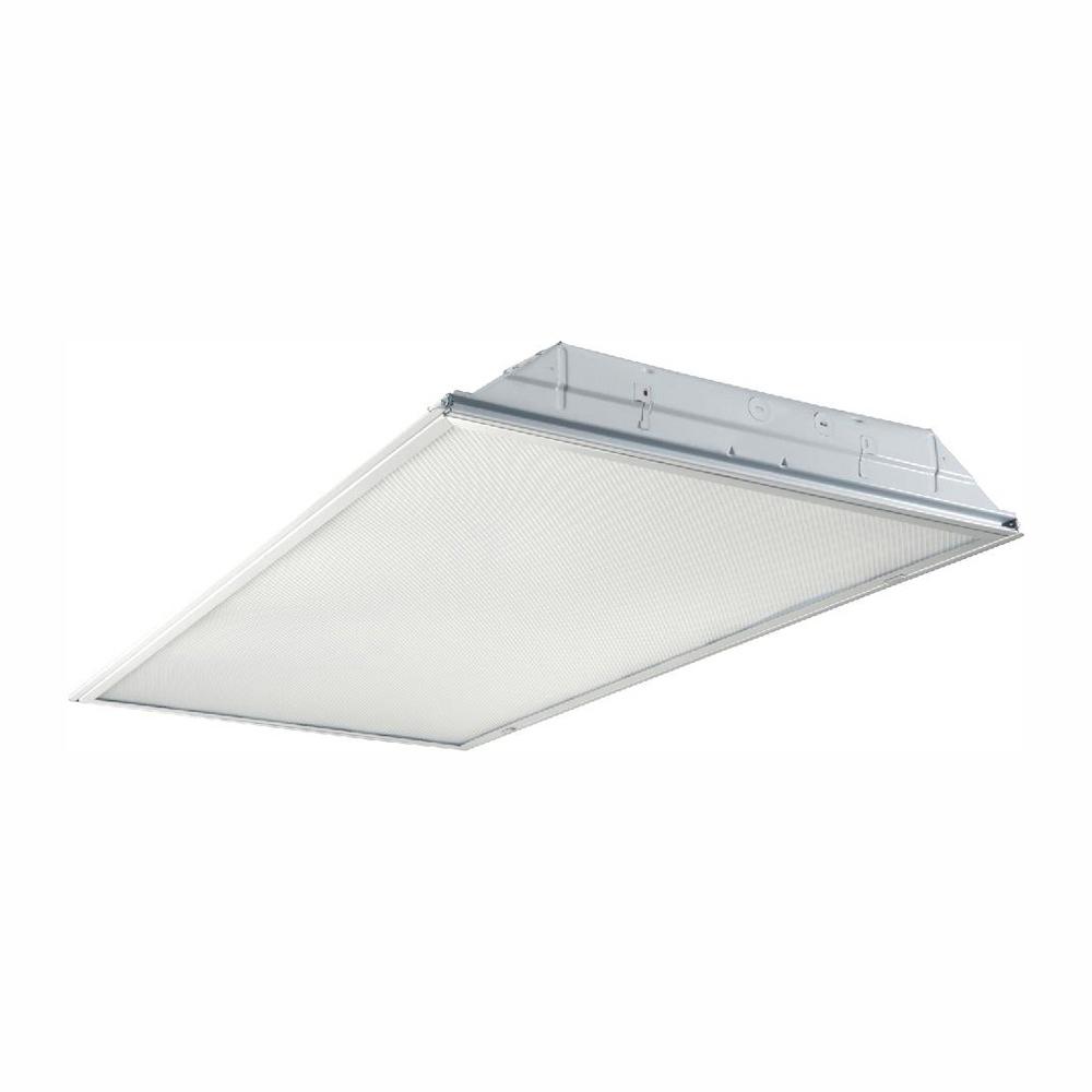 Metalux 2 ft. x 4 ft. White Integrated LED Drop Ceiling Troffer Light with 6400 Lumens, 4000K 24GR38AUL840CD