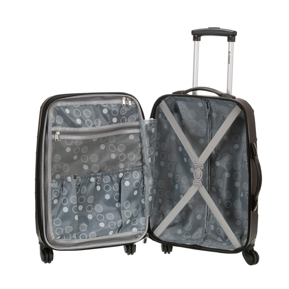 rockland luggage melbourne 3 piece hardside luggage set