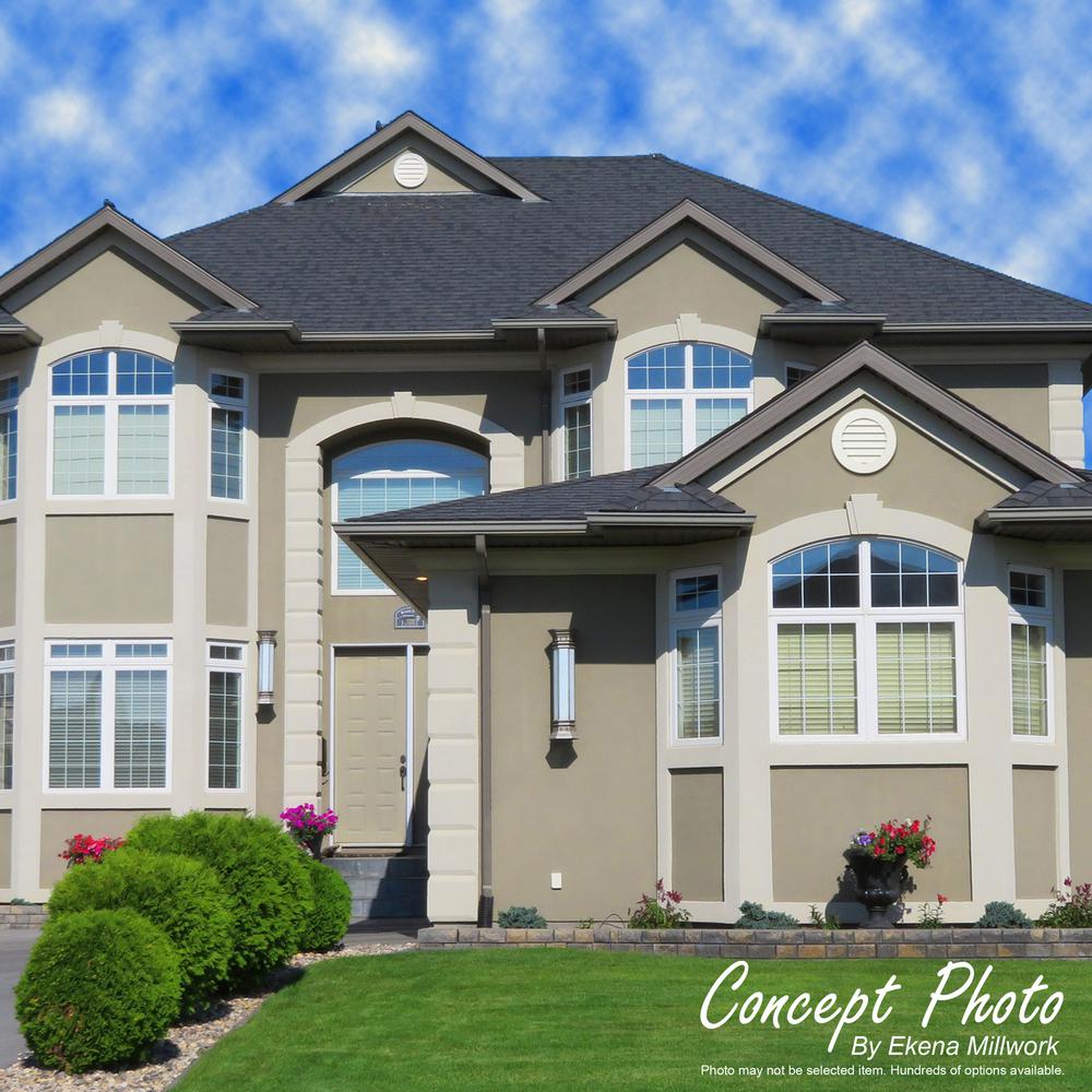 24 W Inch x 30 H Inch Ekena Millwork GVPVE24X3002SF Vertical Surface Mount PVC Gable Vent Factory Primed White