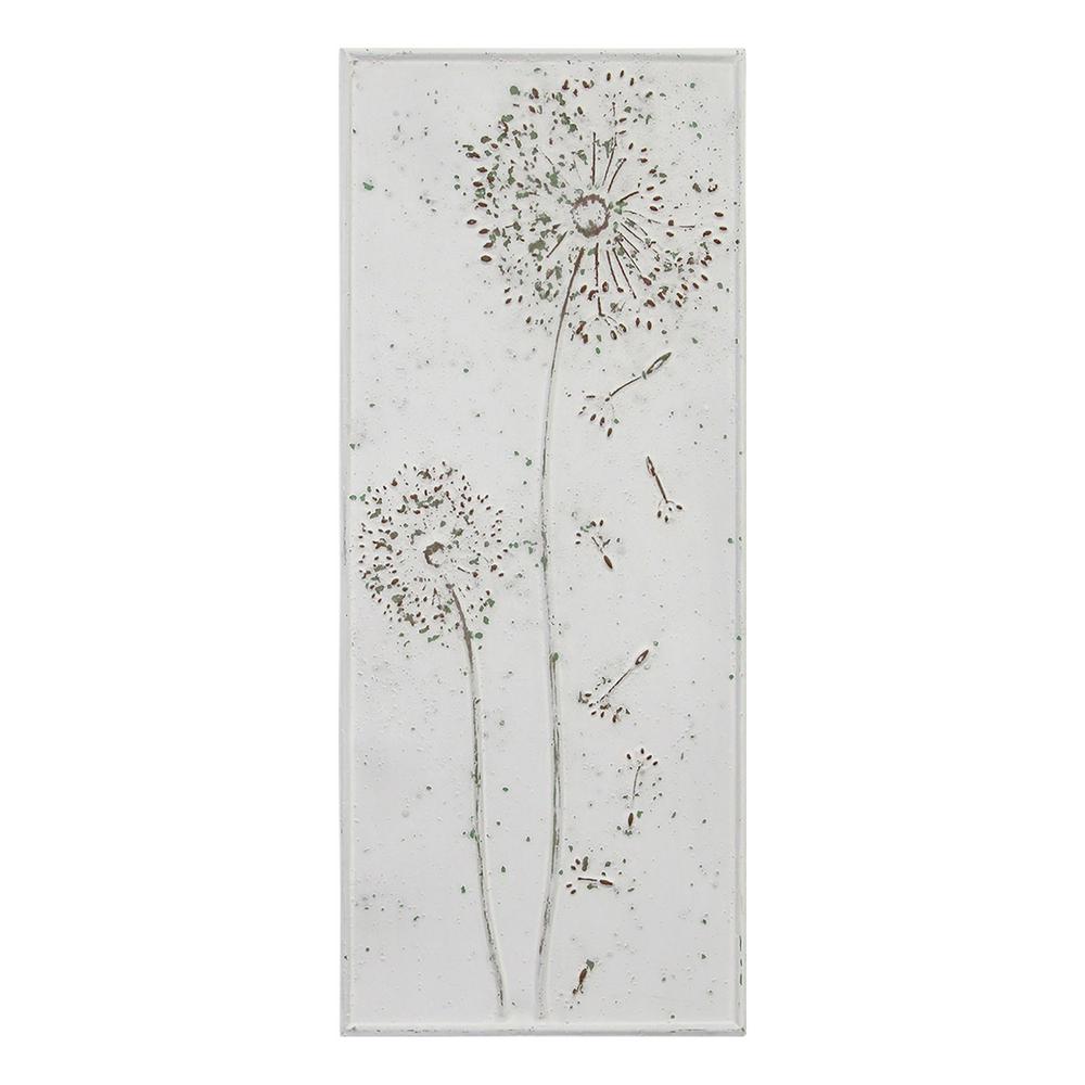 Stratton Home Decor Dandelion Metal Panel Wall Decor S23776 The Home Depot