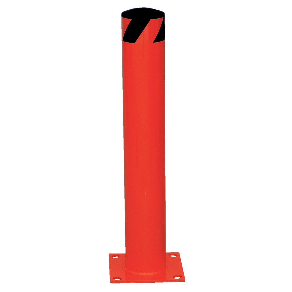 Vestil 24 in. x 5.5 in. Red Steel Pipe Safety BollardBOL245.5RED The Home Depot