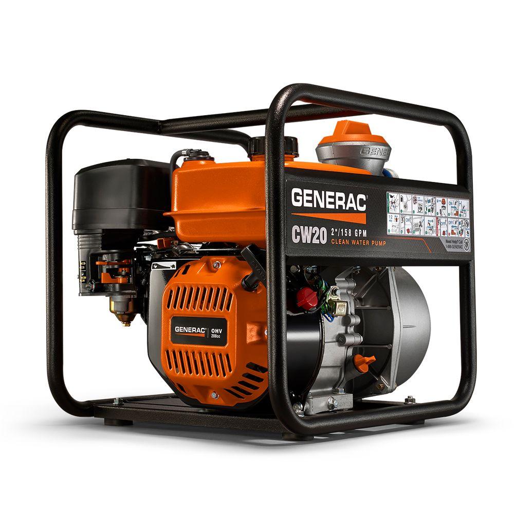 Generac 5 HP 2 in. Gas Powered Clean Water Pump-6918 - The Home Depot