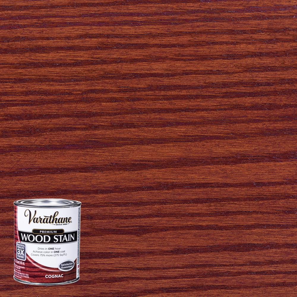 Varathane 1 Qt Cognac Premium Fast Dry Interior Wood Stain 271150 1 Qt Cognac Premium Fast Dry Interior Wood Stain