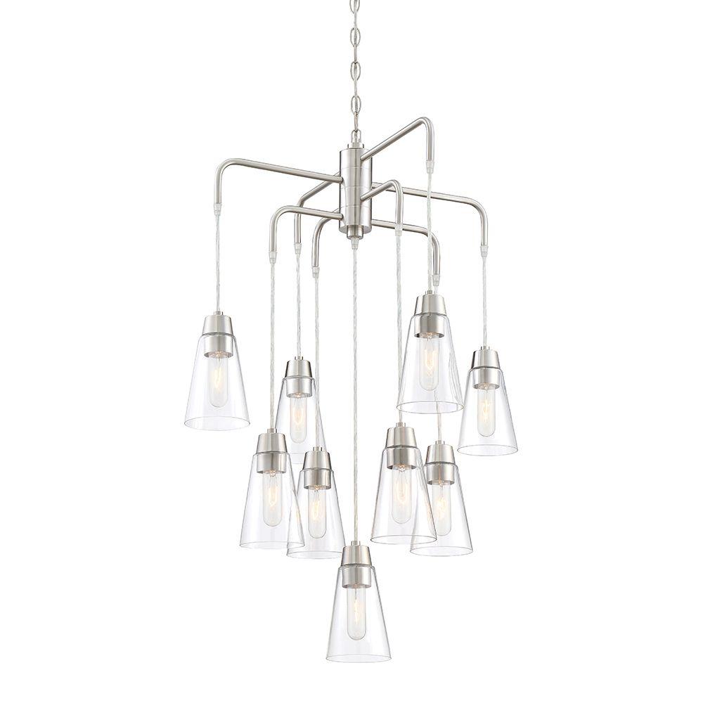Monte Carlo 9 Light Hanging Natural Iron Chandelier Designers Fountain Monte Carlo 9 Light Hanging Natural Iron