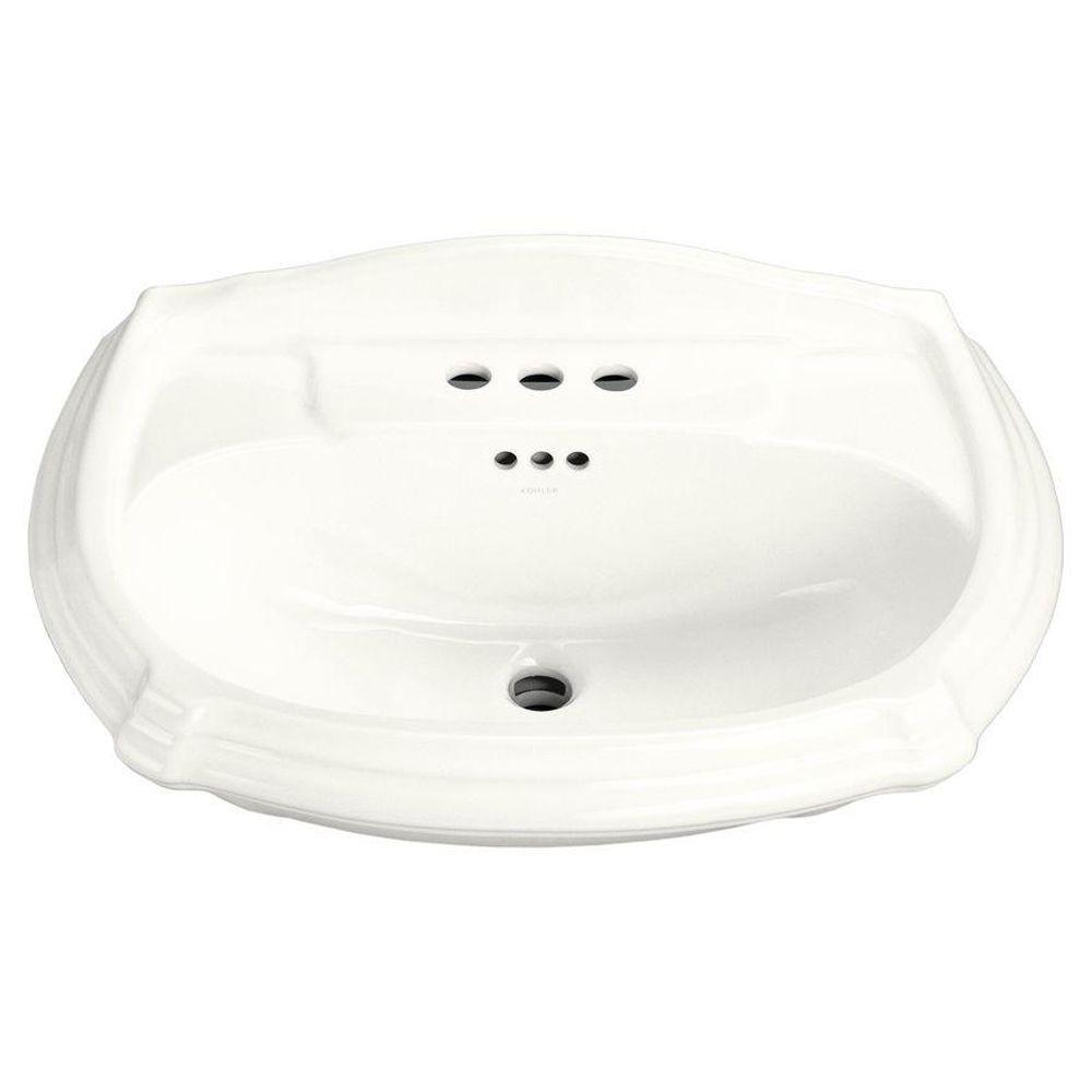 KOHLER Portrait 71/4 in. Vitreous China Pedestal Sink Basin in White