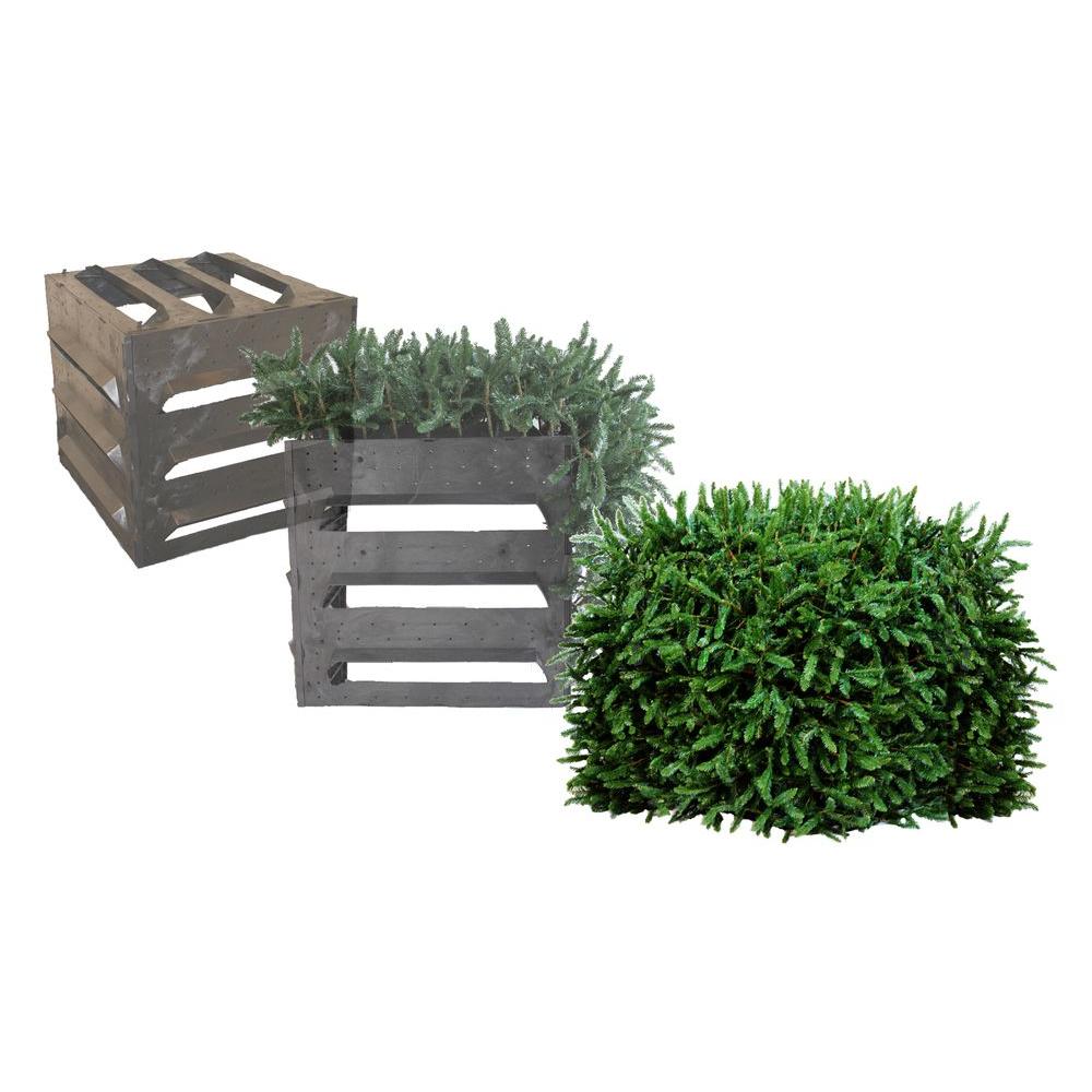 Tricc Utility Cover 3 Sided With Top Faux Evergreen 3 Sided With Top Faux Evergreen Utility Equipment Cover