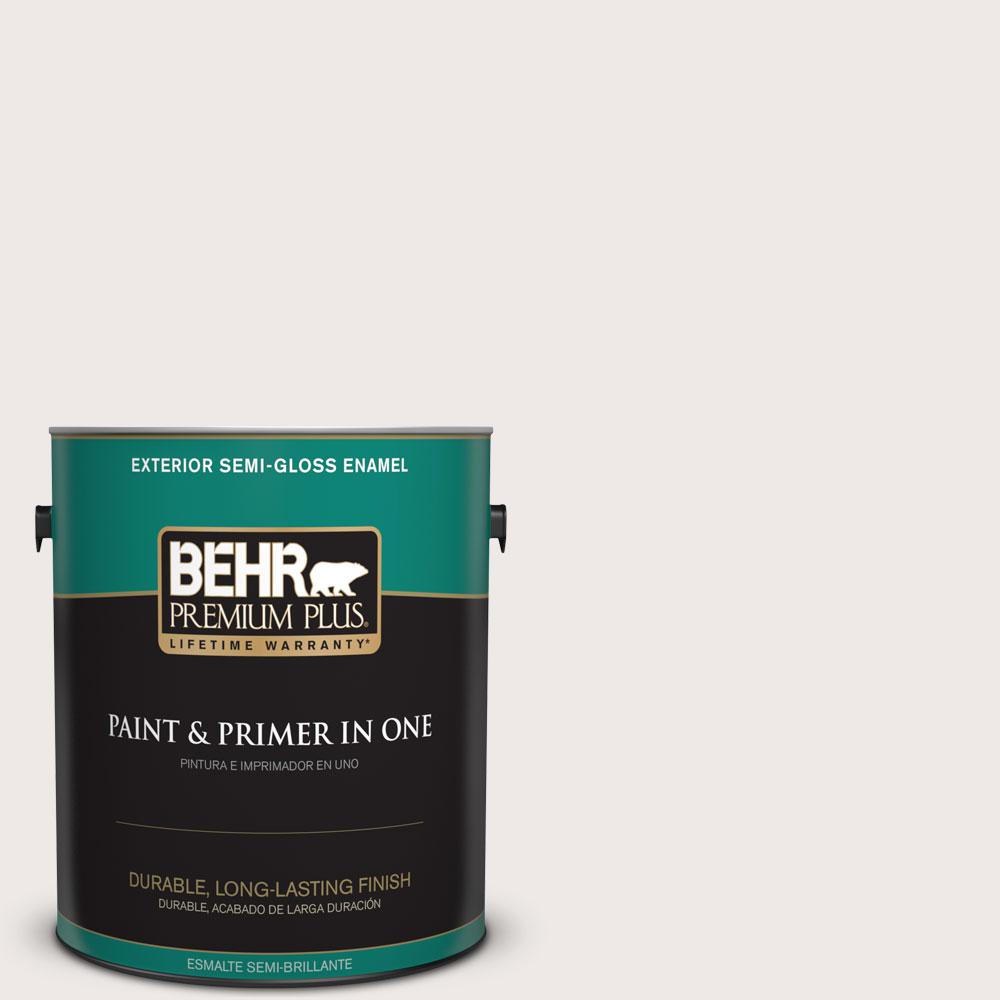 BEHR Premium Plus 1gal. 750A1 Chalk SemiGloss Enamel Exterior Paint