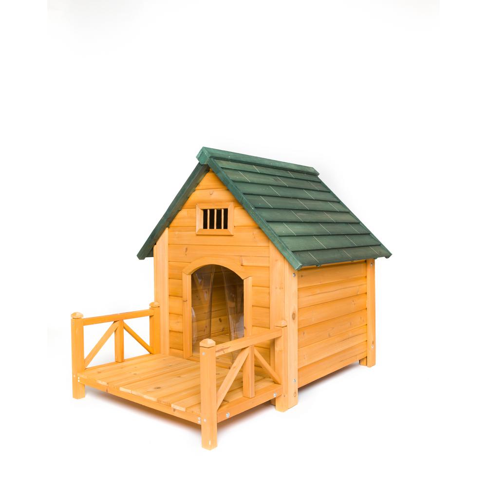 Creative Cedar Designs K-9 Kastle Dog House with Porch and ...