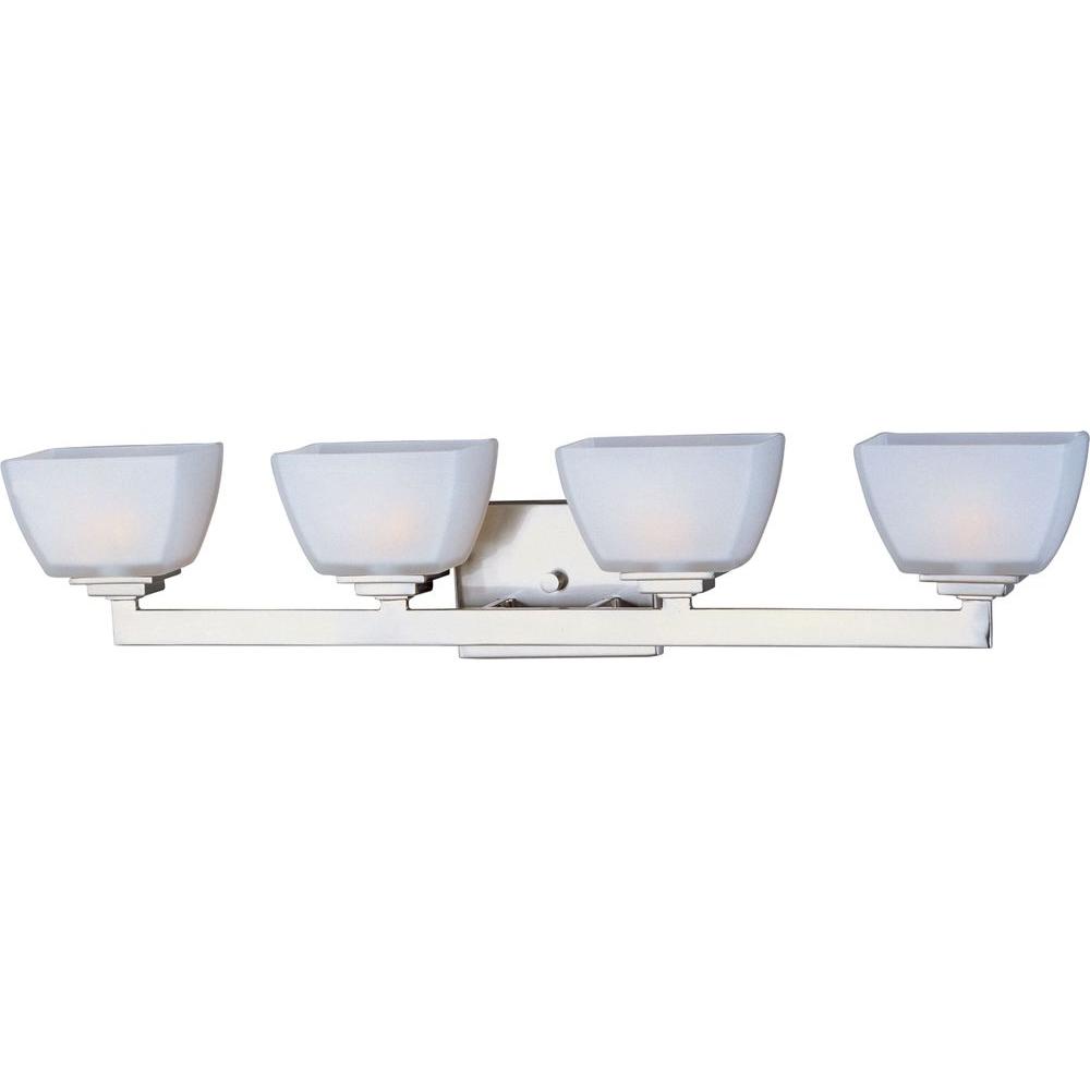 Maxim Lighting Angle 4Light Satin Nickel Bath Vanity Light9034SWSN The Home Depot