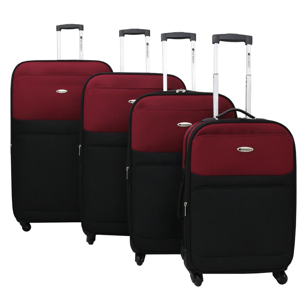 burgundy luggage sets