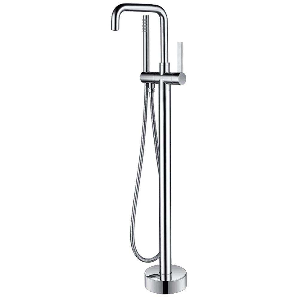Anzzi Moray Series 2 Handle Freestanding Tub Faucet With Hand