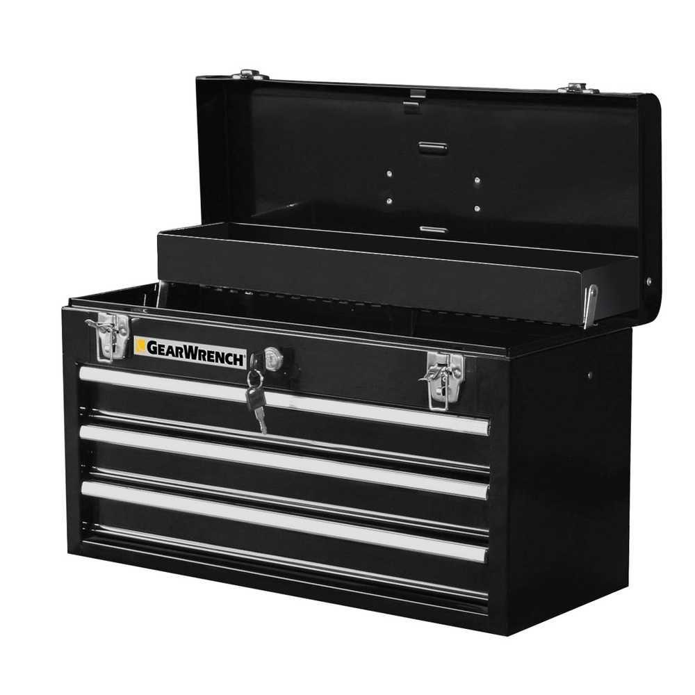 GearWrench 20 in. 3Drawer Steel Tool Box in Black83151 The Home Depot
