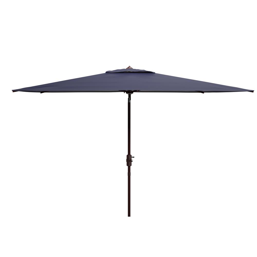 Safavieh Athens 10 Ft Aluminum Market Tilt Patio Umbrella In Navy White Pat8307a The Home Depot