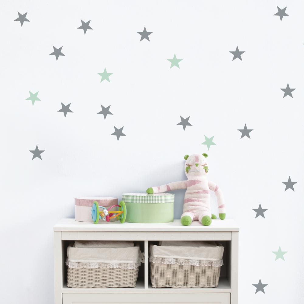 Adzif Stars RainKids Wall Decal (2-Sheets), White/grey/green was $16.29 now $12.71 (22.0% off)