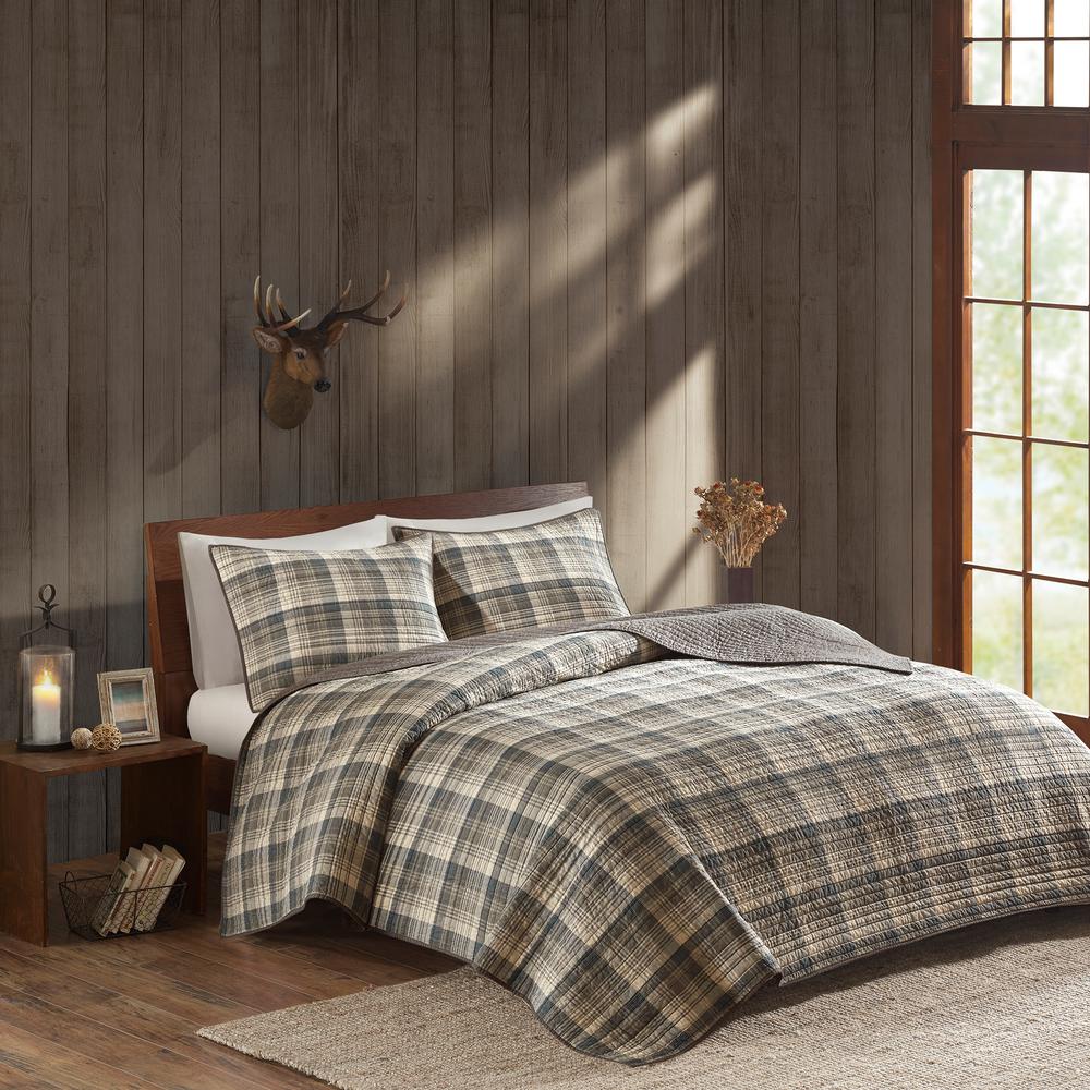 Woolrich Tasha 3Piece Taupe King/Cal King Quilt Mini SetWR141788