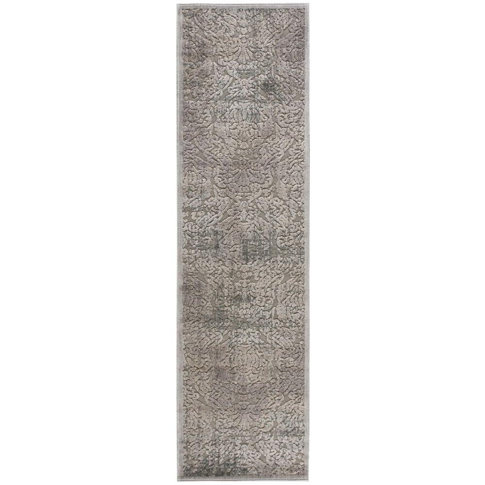 Nourison Graphic Illusions Grey 2 ft. 3 in. x 8 ft. Rug Runner131560