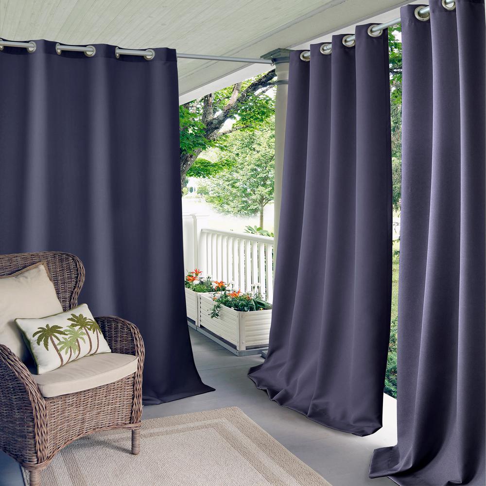 Elrene Connor Solid Indoor Outdoor Window Curtain 20866blu The Elrene Connor Solid Indoor Outdoor
