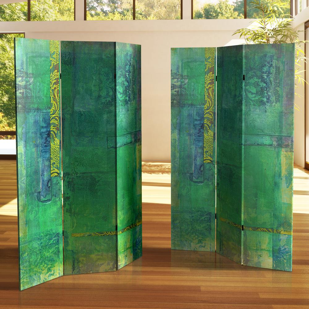 Oriental Furniture 6 ft. Autumn Footpath Printed 3Panel Room Divider